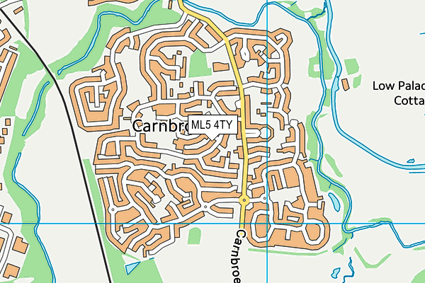 ML5 4TY map - OS VectorMap District (Ordnance Survey)