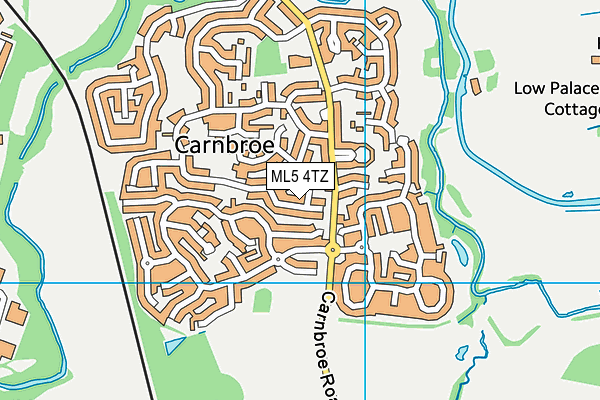 ML5 4TZ map - OS VectorMap District (Ordnance Survey)