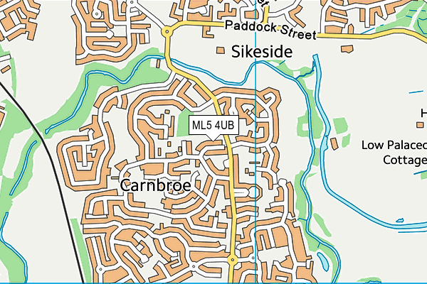 ML5 4UB map - OS VectorMap District (Ordnance Survey)
