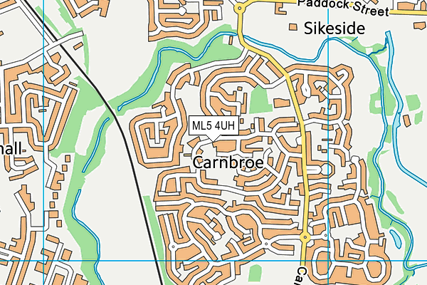 ML5 4UH map - OS VectorMap District (Ordnance Survey)