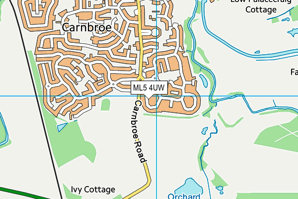 ML5 4UW map - OS VectorMap District (Ordnance Survey)