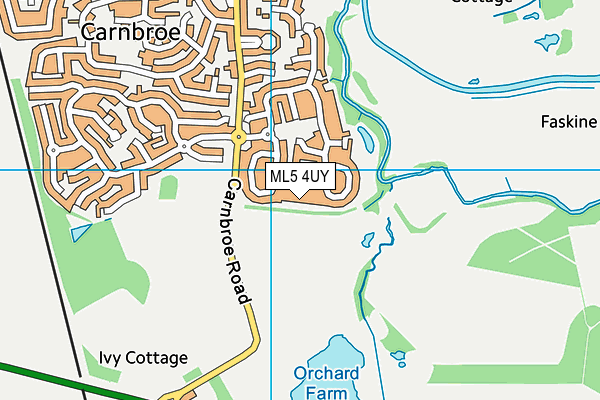 ML5 4UY map - OS VectorMap District (Ordnance Survey)