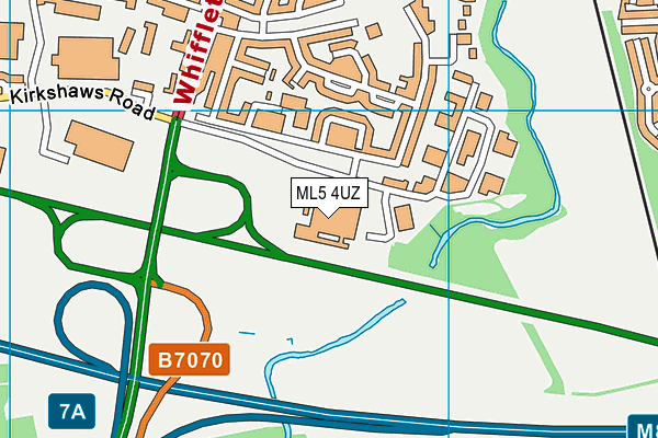 ML5 4UZ map - OS VectorMap District (Ordnance Survey)