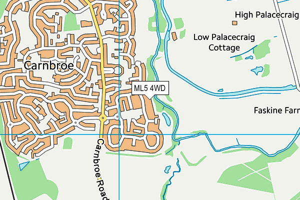 ML5 4WD map - OS VectorMap District (Ordnance Survey)