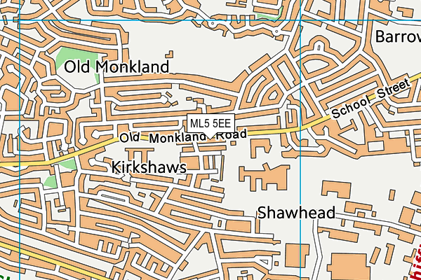 ML5 5EE map - OS VectorMap District (Ordnance Survey)