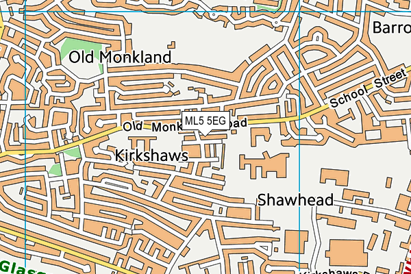ML5 5EG map - OS VectorMap District (Ordnance Survey)