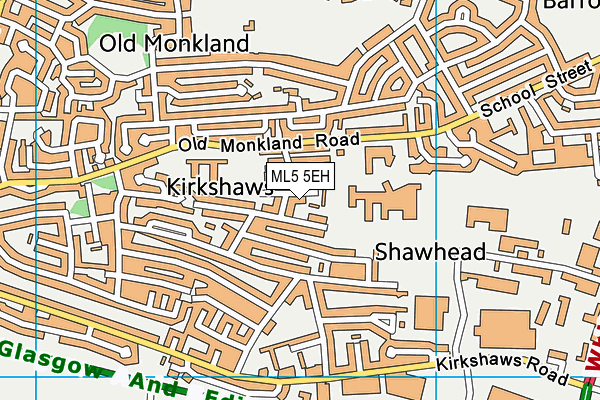 ML5 5EH map - OS VectorMap District (Ordnance Survey)