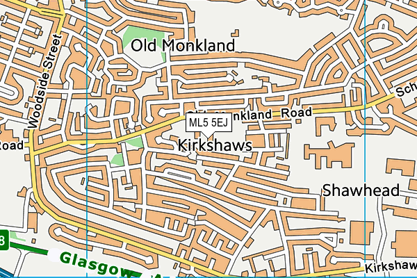 ML5 5EJ map - OS VectorMap District (Ordnance Survey)