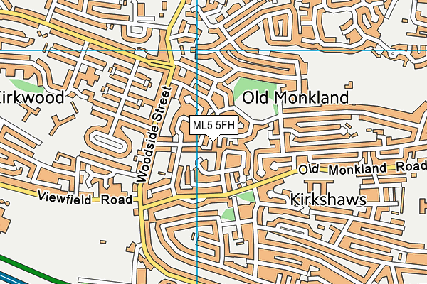 ML5 5FH map - OS VectorMap District (Ordnance Survey)