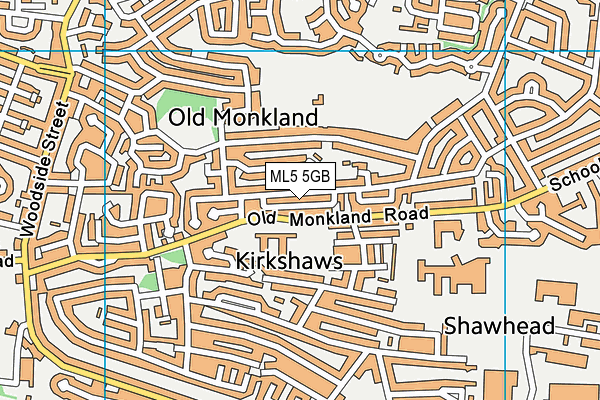 ML5 5GB map - OS VectorMap District (Ordnance Survey)