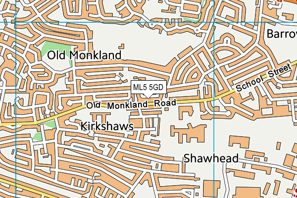ML5 5GD map - OS VectorMap District (Ordnance Survey)