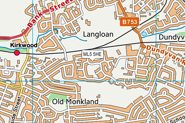 ML5 5HE map - OS VectorMap District (Ordnance Survey)