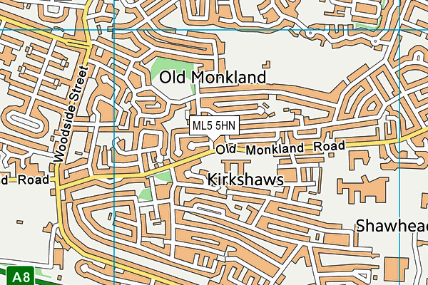ML5 5HN map - OS VectorMap District (Ordnance Survey)