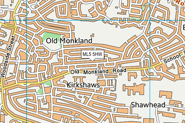 ML5 5HW map - OS VectorMap District (Ordnance Survey)