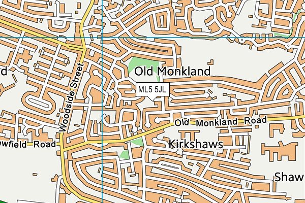 ML5 5JL map - OS VectorMap District (Ordnance Survey)