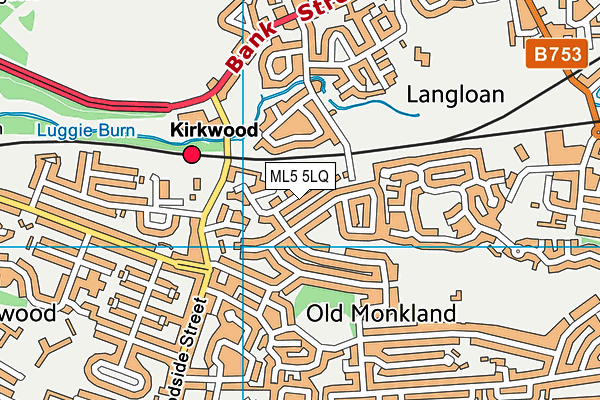 ML5 5LQ map - OS VectorMap District (Ordnance Survey)