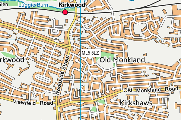 ML5 5LZ map - OS VectorMap District (Ordnance Survey)