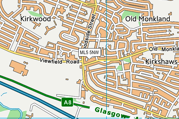 ML5 5NW map - OS VectorMap District (Ordnance Survey)