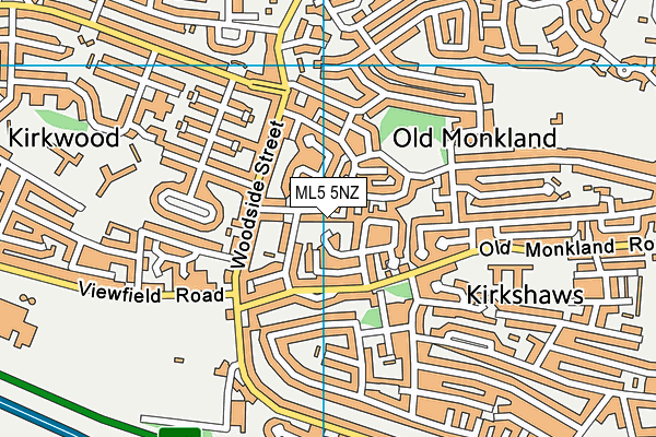 ML5 5NZ map - OS VectorMap District (Ordnance Survey)