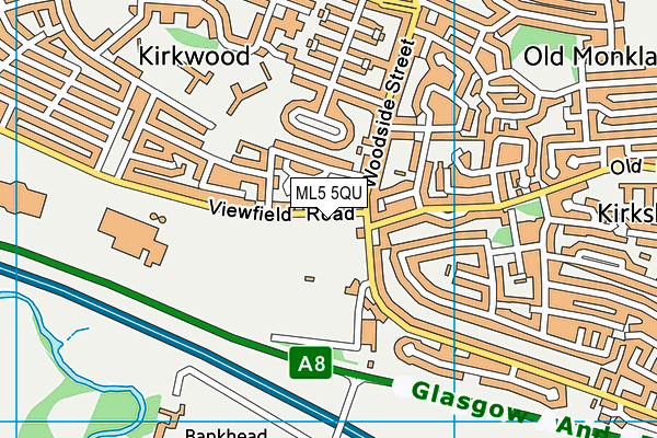 ML5 5QU map - OS VectorMap District (Ordnance Survey)