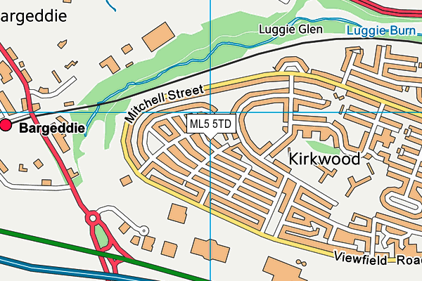 ML5 5TD map - OS VectorMap District (Ordnance Survey)