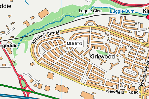 ML5 5TG map - OS VectorMap District (Ordnance Survey)