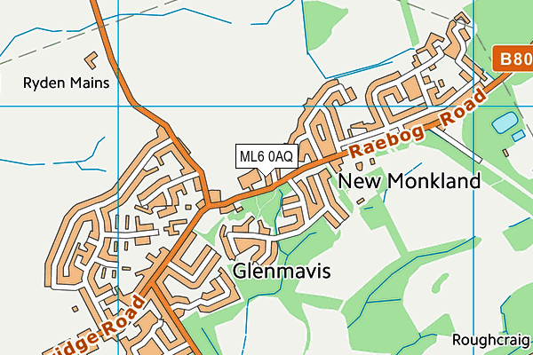 ML6 0AQ map - OS VectorMap District (Ordnance Survey)