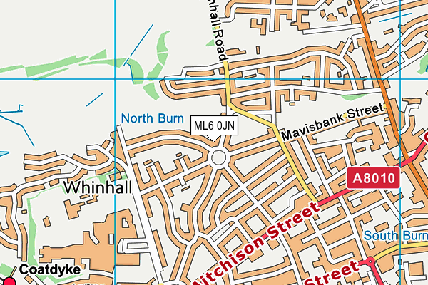 ML6 0JN map - OS VectorMap District (Ordnance Survey)
