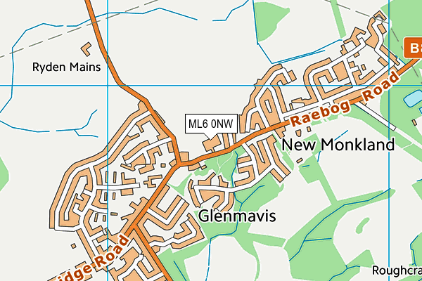 ML6 0NW map - OS VectorMap District (Ordnance Survey)
