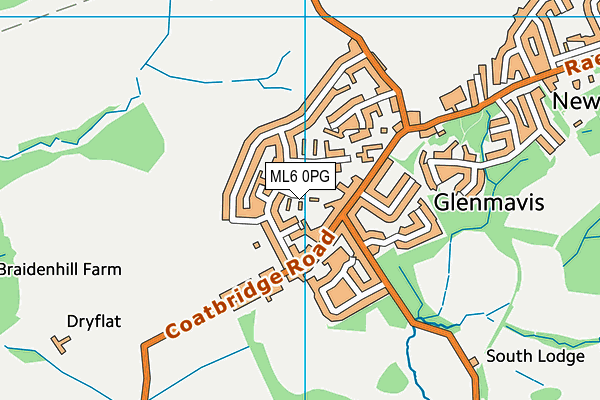 ML6 0PG map - OS VectorMap District (Ordnance Survey)