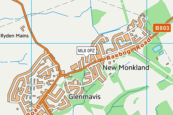 ML6 0PZ map - OS VectorMap District (Ordnance Survey)