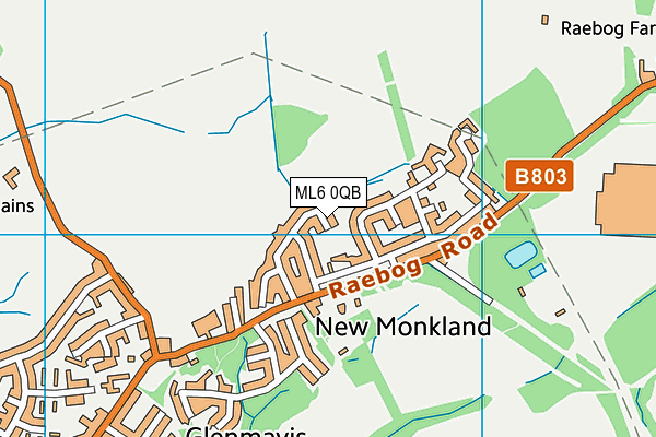 ML6 0QB map - OS VectorMap District (Ordnance Survey)
