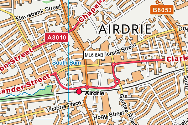 Map of THE TREASURY RESTAURANT AIRDRIE LTD at district scale