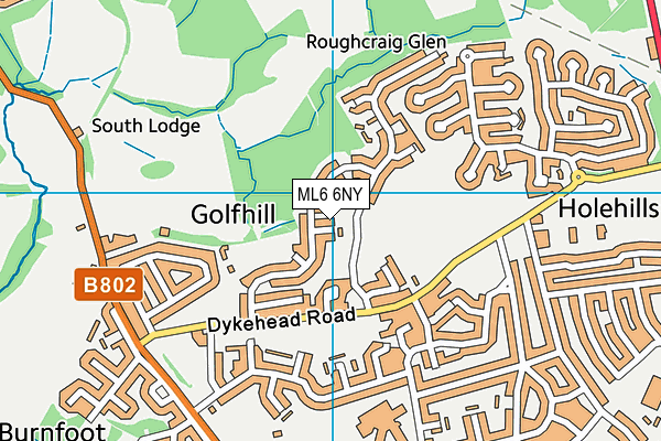 ML6 6NY map - OS VectorMap District (Ordnance Survey)