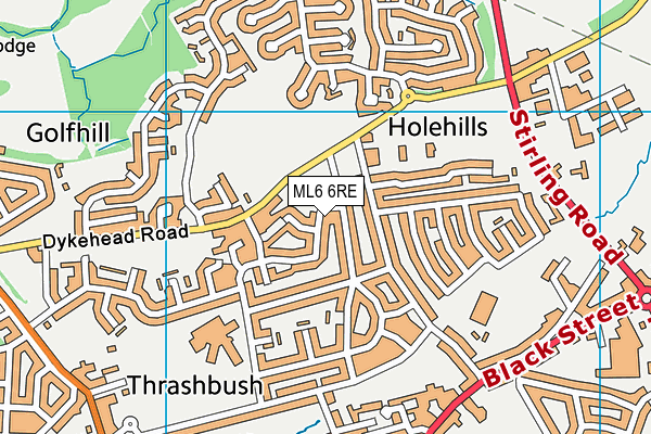 ML6 6RE map - OS VectorMap District (Ordnance Survey)