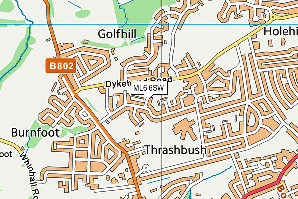 ML6 6SW map - OS VectorMap District (Ordnance Survey)