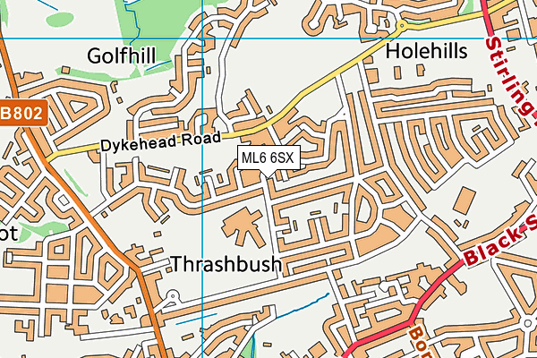 ML6 6SX map - OS VectorMap District (Ordnance Survey)