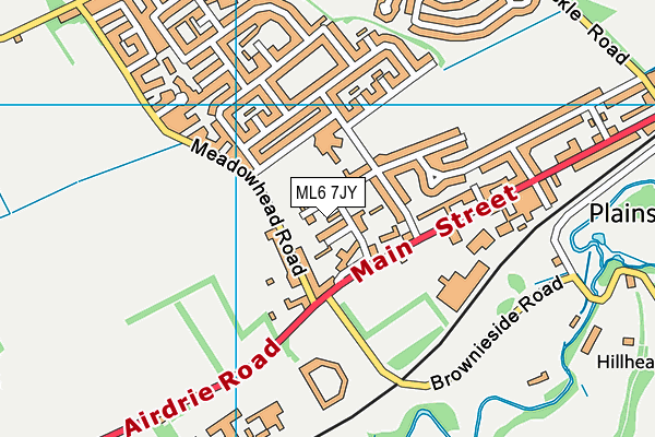 ML6 7JY map - OS VectorMap District (Ordnance Survey)