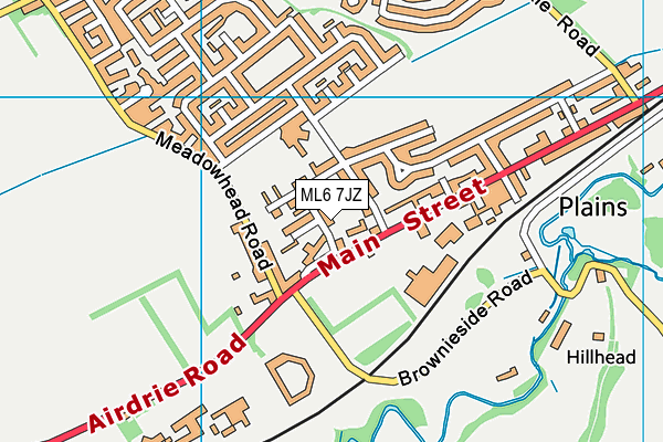 ML6 7JZ map - OS VectorMap District (Ordnance Survey)