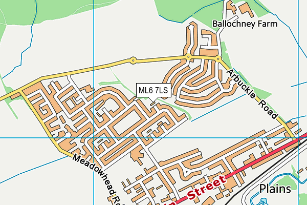 ML6 7LS map - OS VectorMap District (Ordnance Survey)