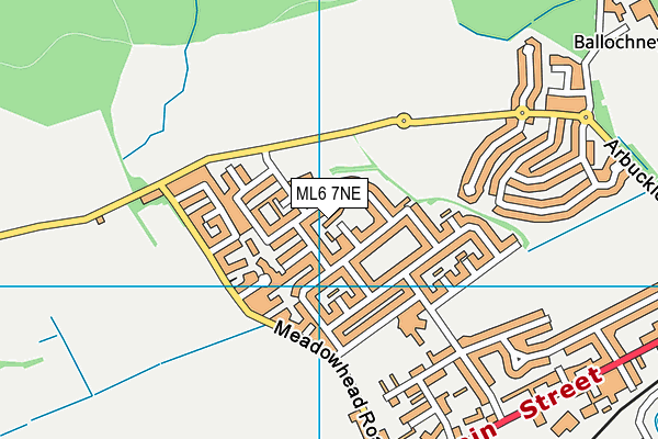 ML6 7NE map - OS VectorMap District (Ordnance Survey)