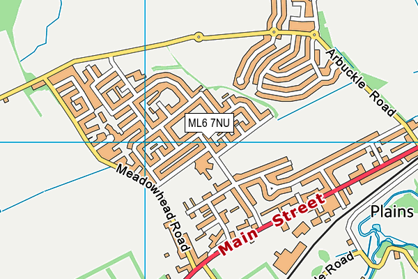 ML6 7NU map - OS VectorMap District (Ordnance Survey)