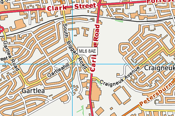 ML6 8AE map - OS VectorMap District (Ordnance Survey)