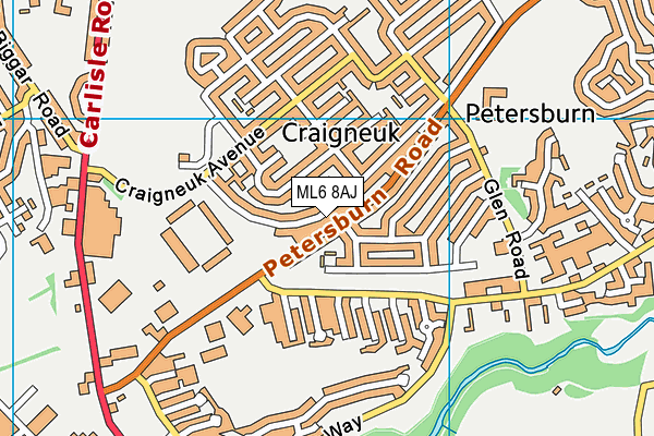 ML6 8AJ map - OS VectorMap District (Ordnance Survey)