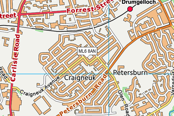 ML6 8AN map - OS VectorMap District (Ordnance Survey)