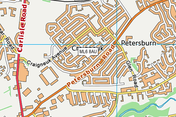ML6 8AU map - OS VectorMap District (Ordnance Survey)