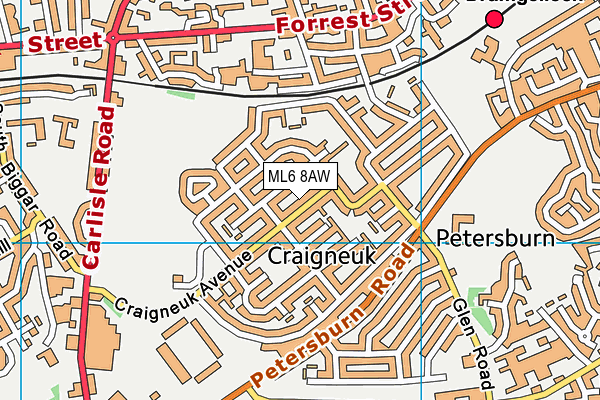 ML6 8AW map - OS VectorMap District (Ordnance Survey)
