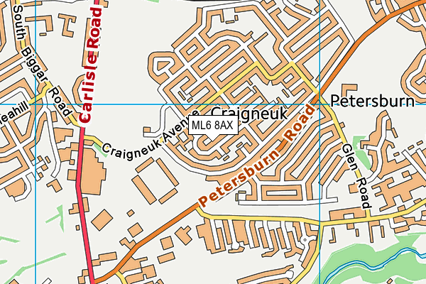 ML6 8AX map - OS VectorMap District (Ordnance Survey)