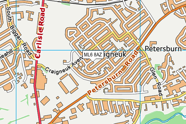 ML6 8AZ map - OS VectorMap District (Ordnance Survey)