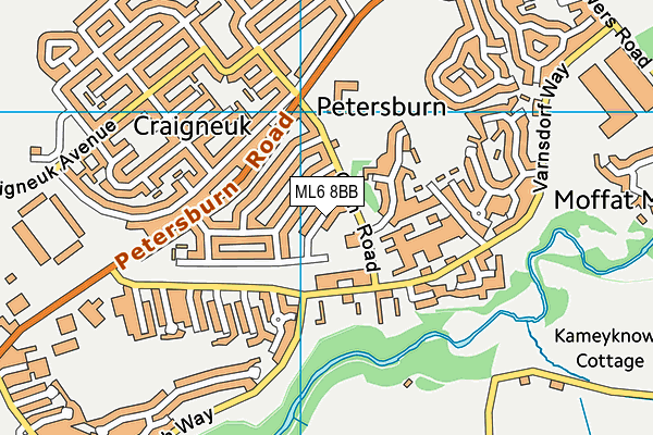 ML6 8BB map - OS VectorMap District (Ordnance Survey)